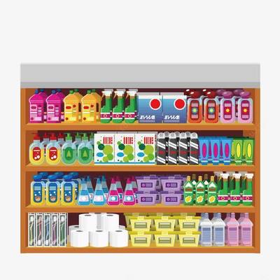 超市貨架免摳PNG素材 便捷高效的日用品設計資源